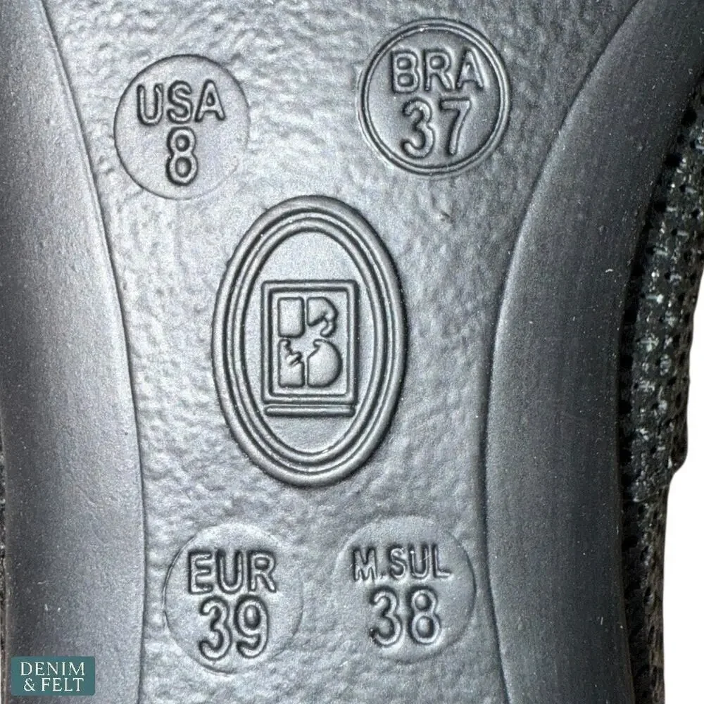 Bottero Venezia Metal Pewter Leather Flats Women’s Size 8 Comfort‎ Shoes NEW